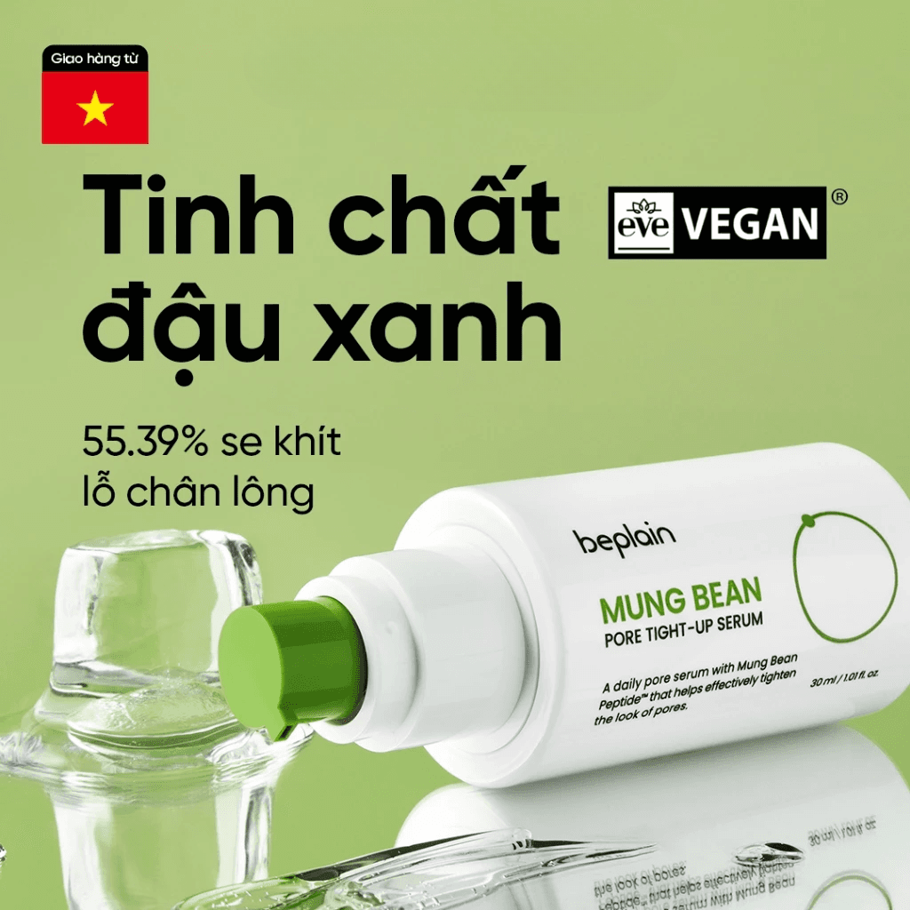 Beplain Tinh chất Mung Bean Pore Tight-Up Serum 30ml thumb 3