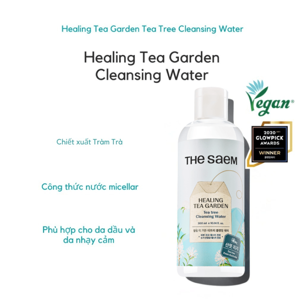 The Saem Nước tẩy trang Healing Tea Garden Cleasing Water 300ml thumb 3