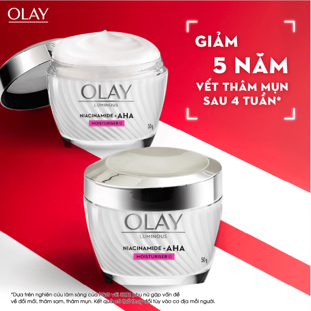 Olay Kem dưỡng ẩm trắng da Luminous Niacinamide AHA 50g thumb 2
