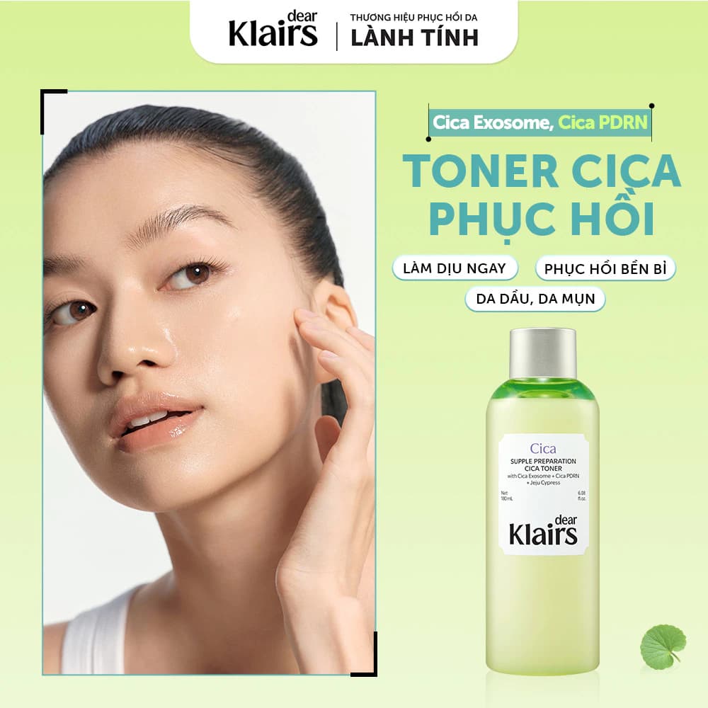 Dear Klairs Nước hoa hồng Supple Preparation Cica Toner 180ml thumb 3