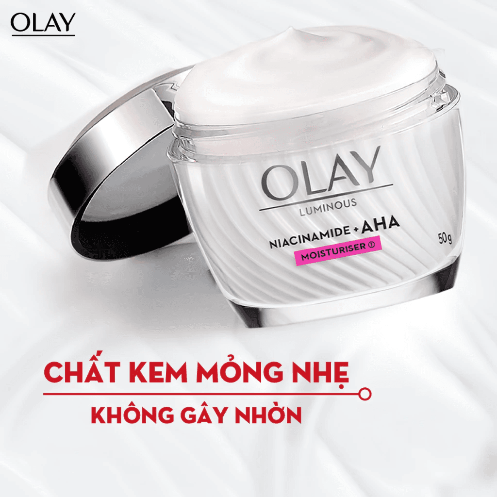 Olay Kem dưỡng ẩm trắng da Luminous Niacinamide AHA 50g thumb 3