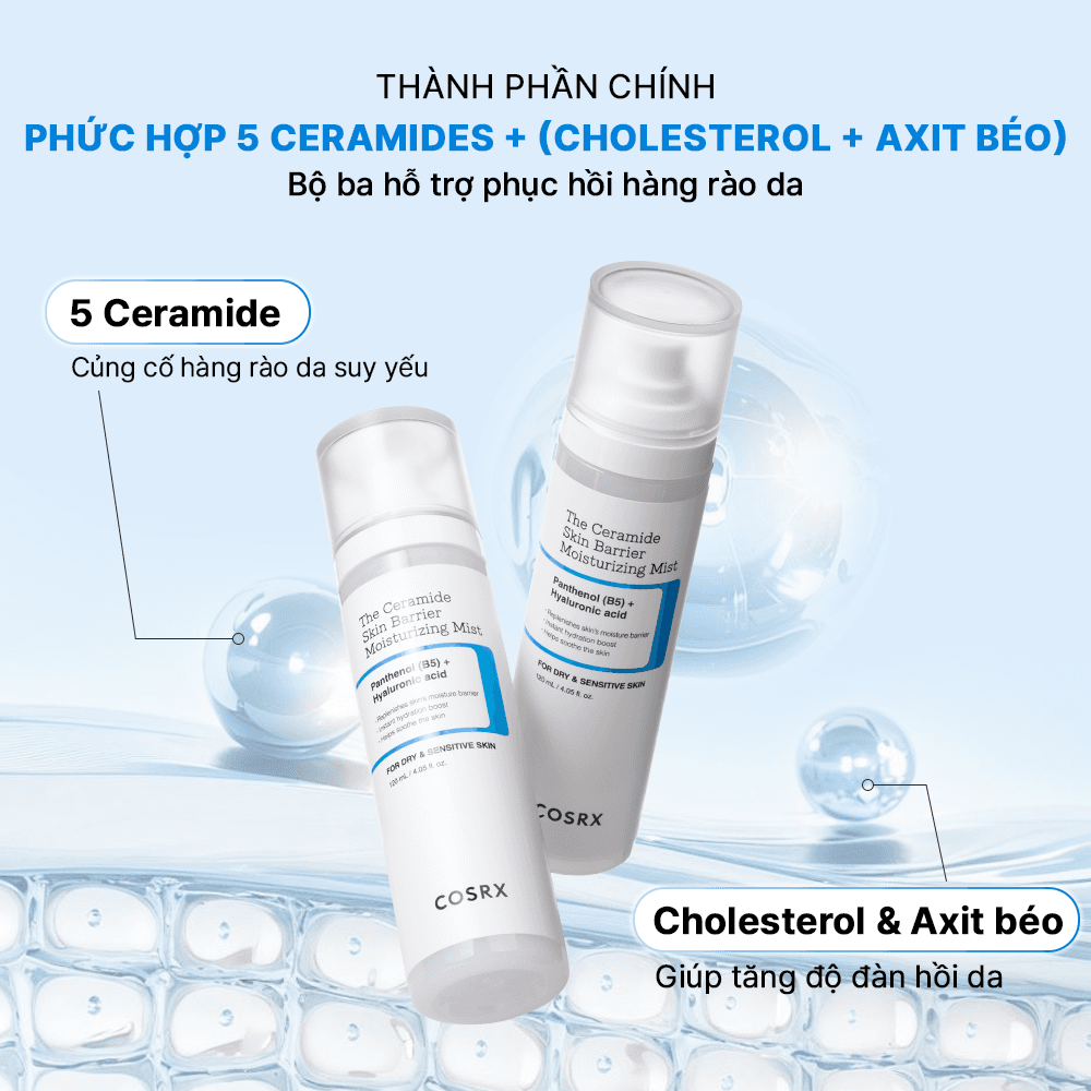 COSRX Xịt dưỡng ẩm The Ceramide Skin Barrier Moisturizing Mist 120ml thumb 5