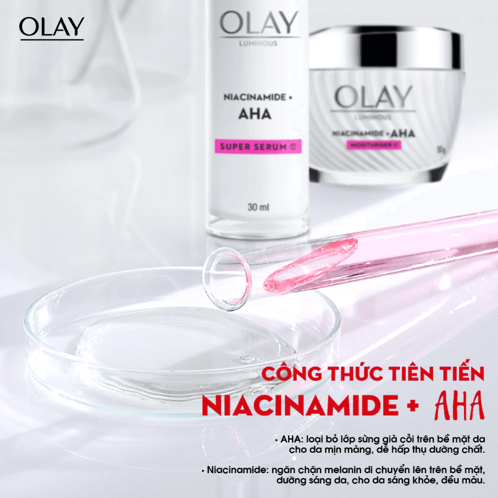 Olay Tinh chất dưỡng trắng da Luminous Niacinamide AHA 30ml thumb 7