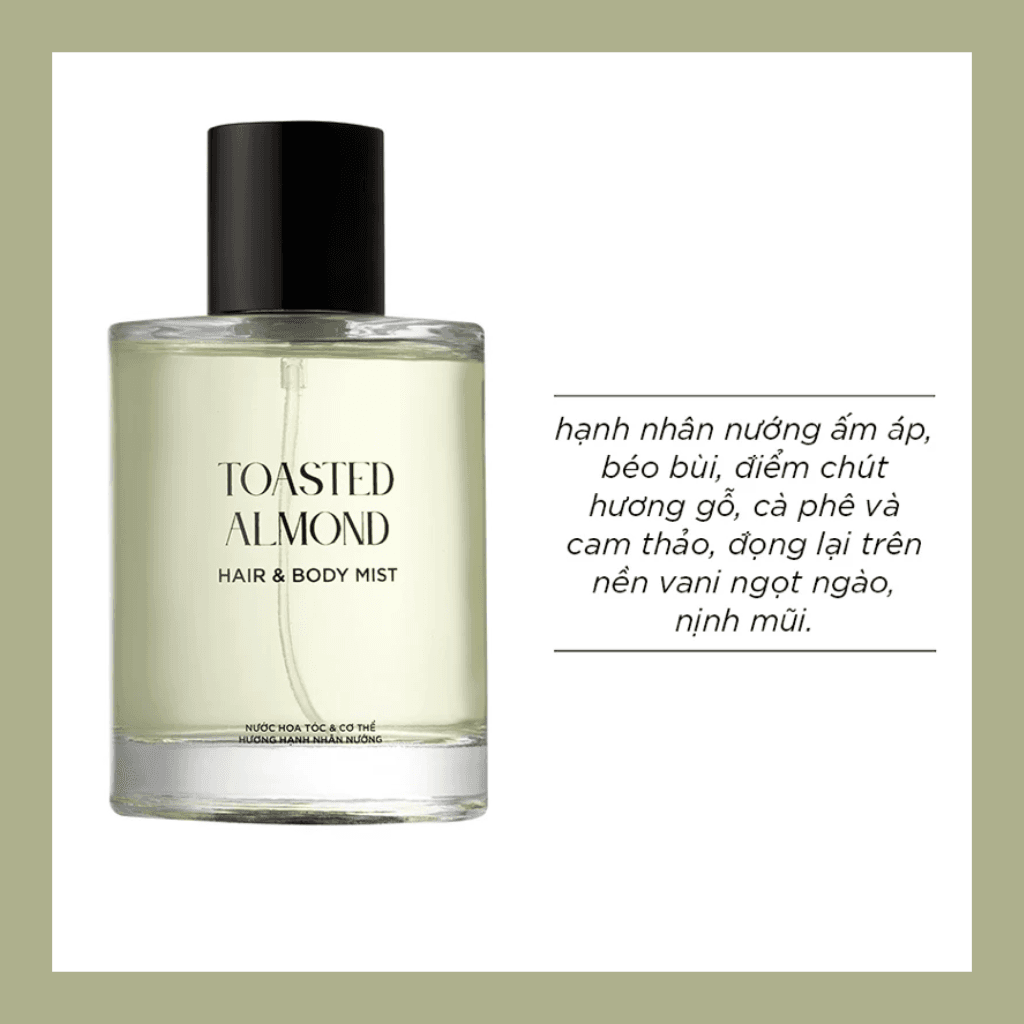 Skinlax Nước hoa tóc và cơ thể hương Hạnh Nhân Nướng Toasted Almond Hair & Body Mist 100ml thumb 2
