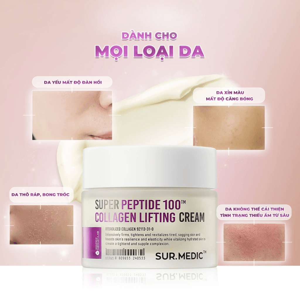 Sur.Medic+ Kem dưỡng Super Peptide 100Tm Collagen Lifting Cream 50ml thumb 5