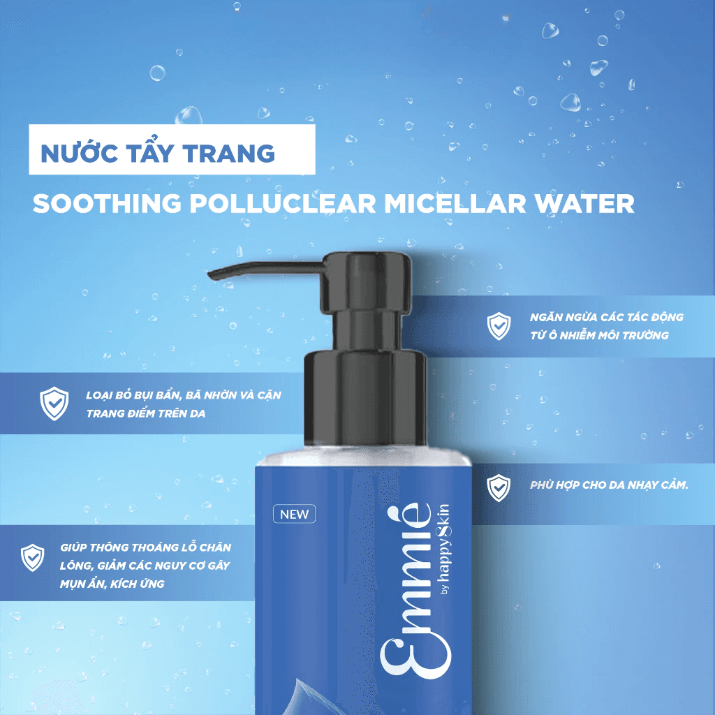 Emmie by Happyskin Nước Tẩy Trang Soothing Polluclear Micellar Water 220ml thumb 4