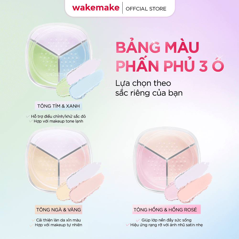 Wakemake Phấn phủ Stay Fixer Multi Color Powder 4g thumb 6
