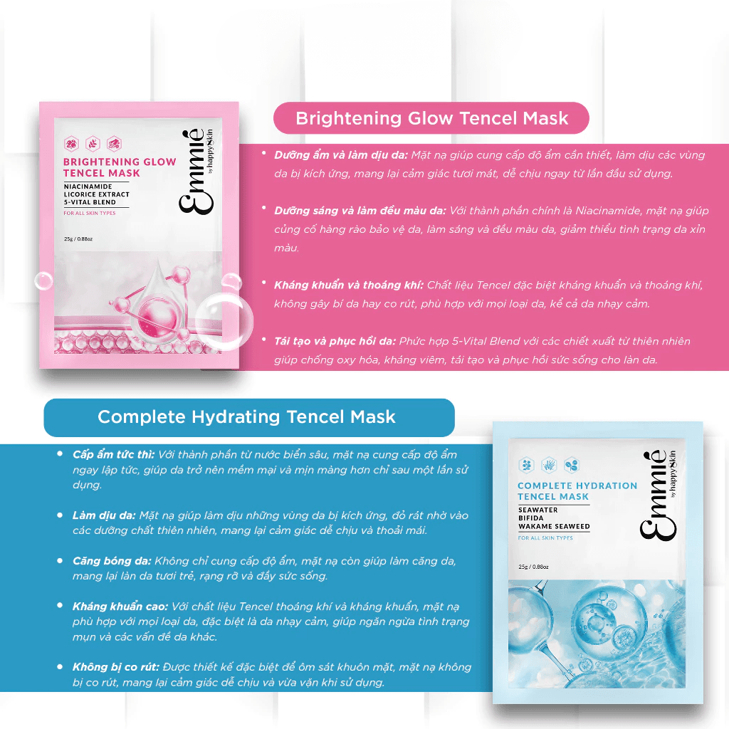 Emmie by Happyskin Mặt Nạ Tencel Mask 25g thumb 7