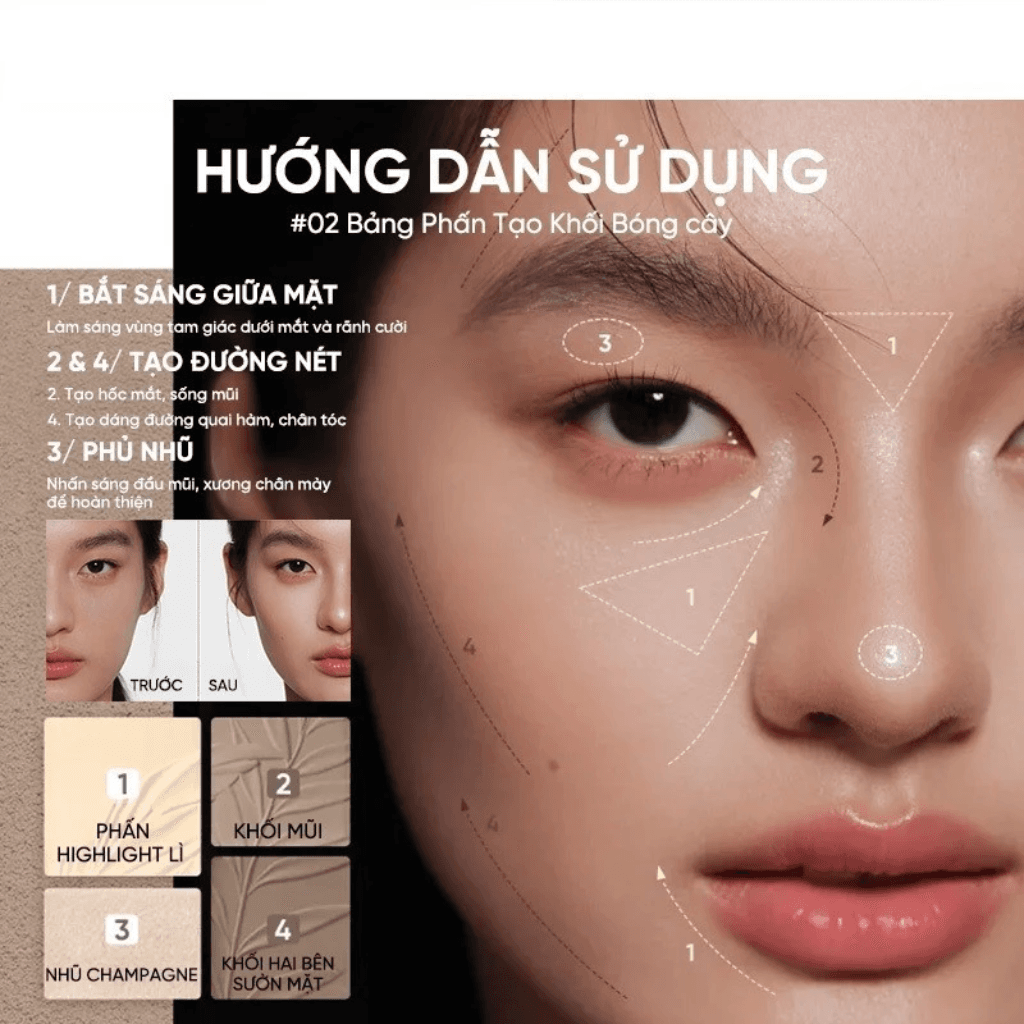 Judydoll  Phấn Bắt Sáng & Tạo Khối Highlight & Contour thumb 5