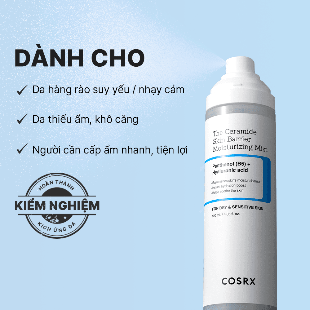 COSRX Xịt dưỡng ẩm The Ceramide Skin Barrier Moisturizing Mist 120ml thumb 7