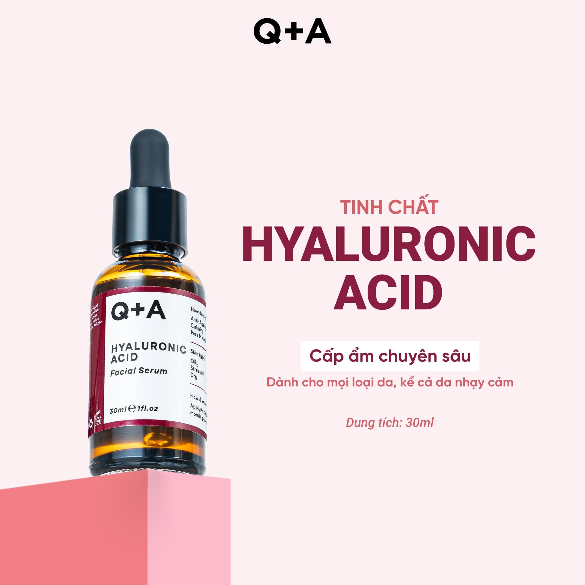 Q+A Tinh chất Hyaluronic Acid Facial Serum 30ml thumb 3
