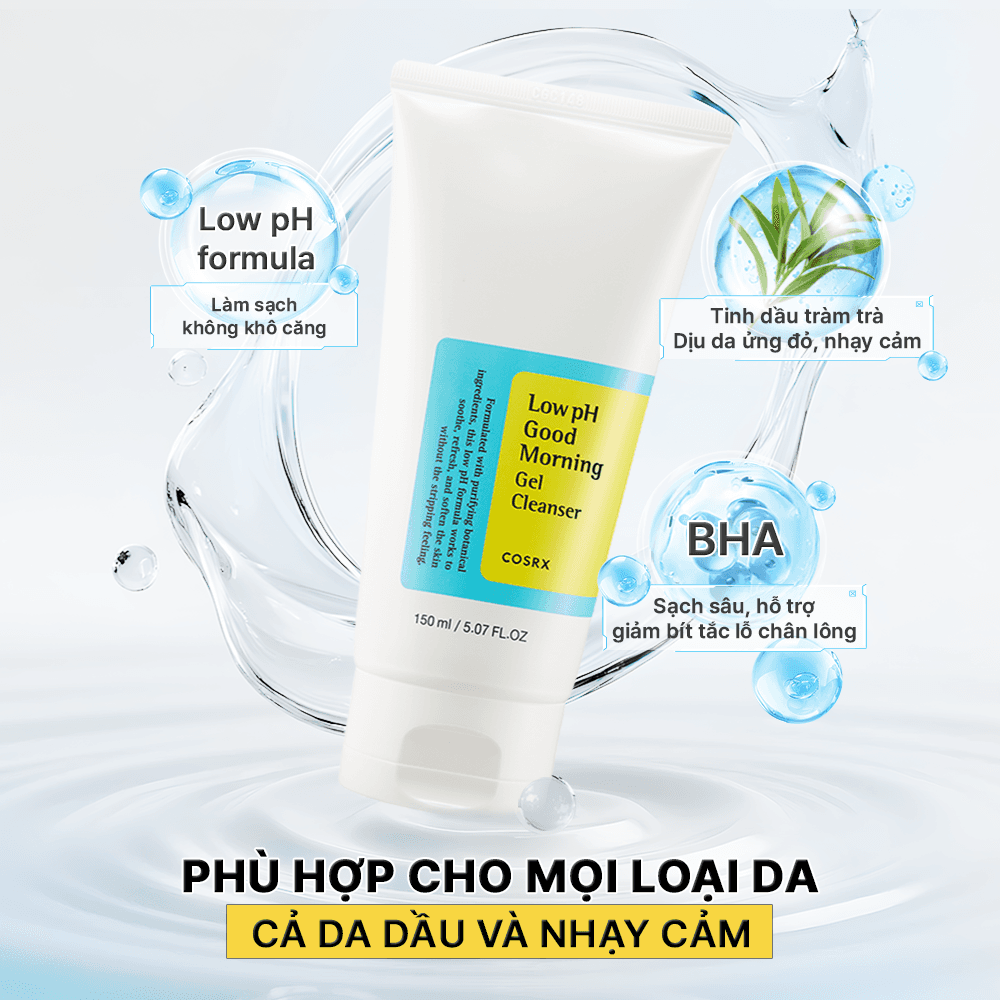 COSRX sữa rửa mặt Low pH Good Morning Gel Cleanser 150ml thumb 3