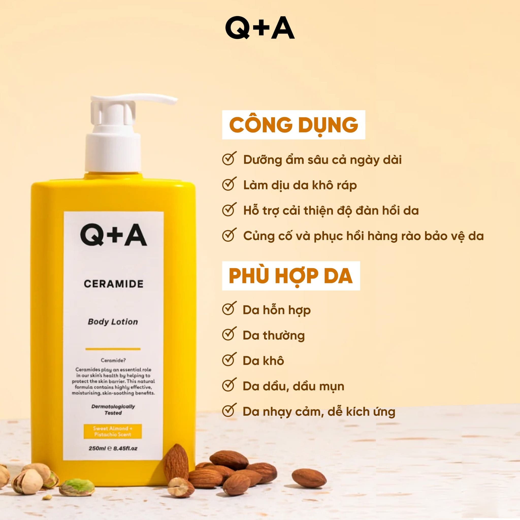 Q+A Sữa dưỡng Ceramide Body Lotion 250ml thumb 6