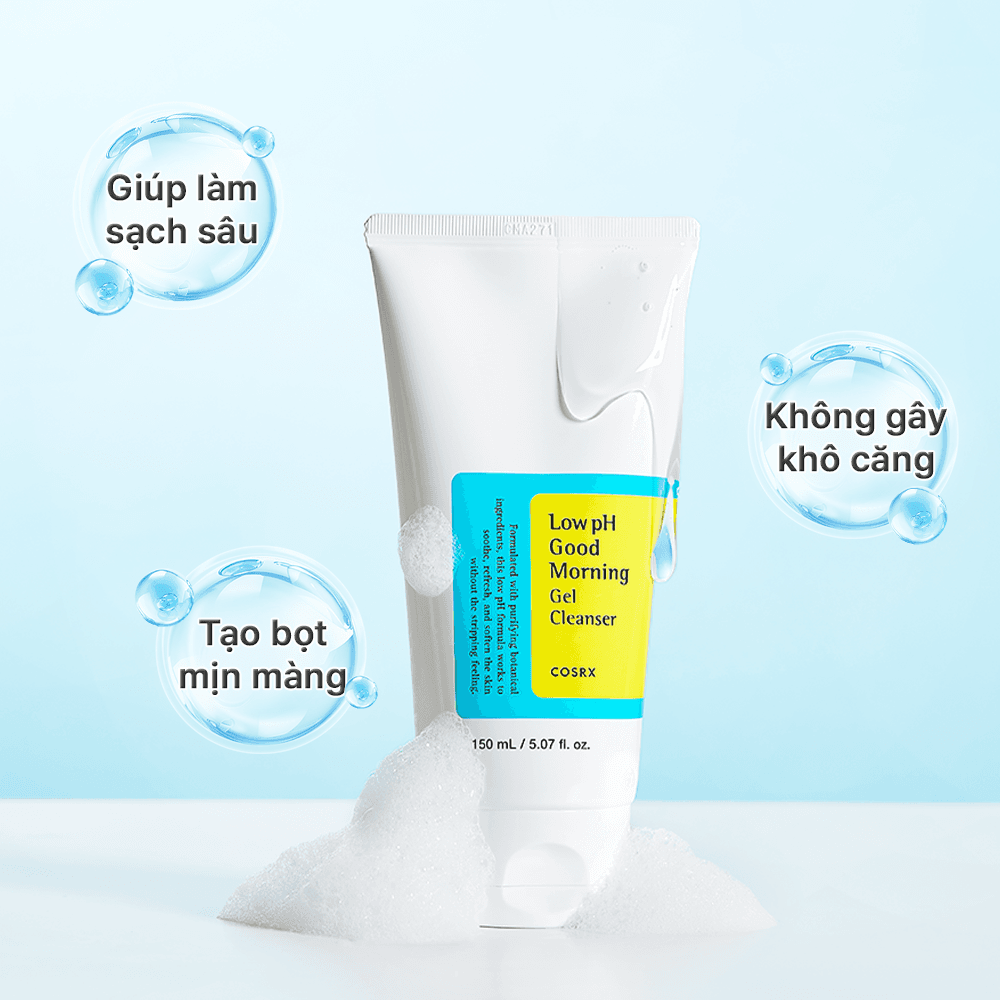 COSRX sữa rửa mặt Low pH Good Morning Gel Cleanser 150ml thumb 5