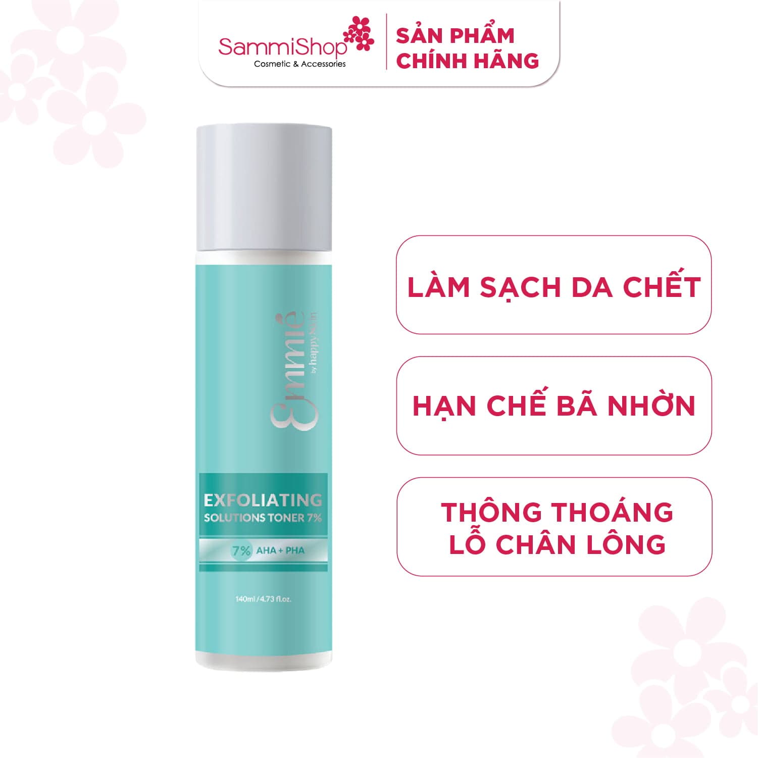 Emmie by Happyskin Toner Tẩy tế bào chết Exfolliating Solutions Toner 7% 140ml thumb 1