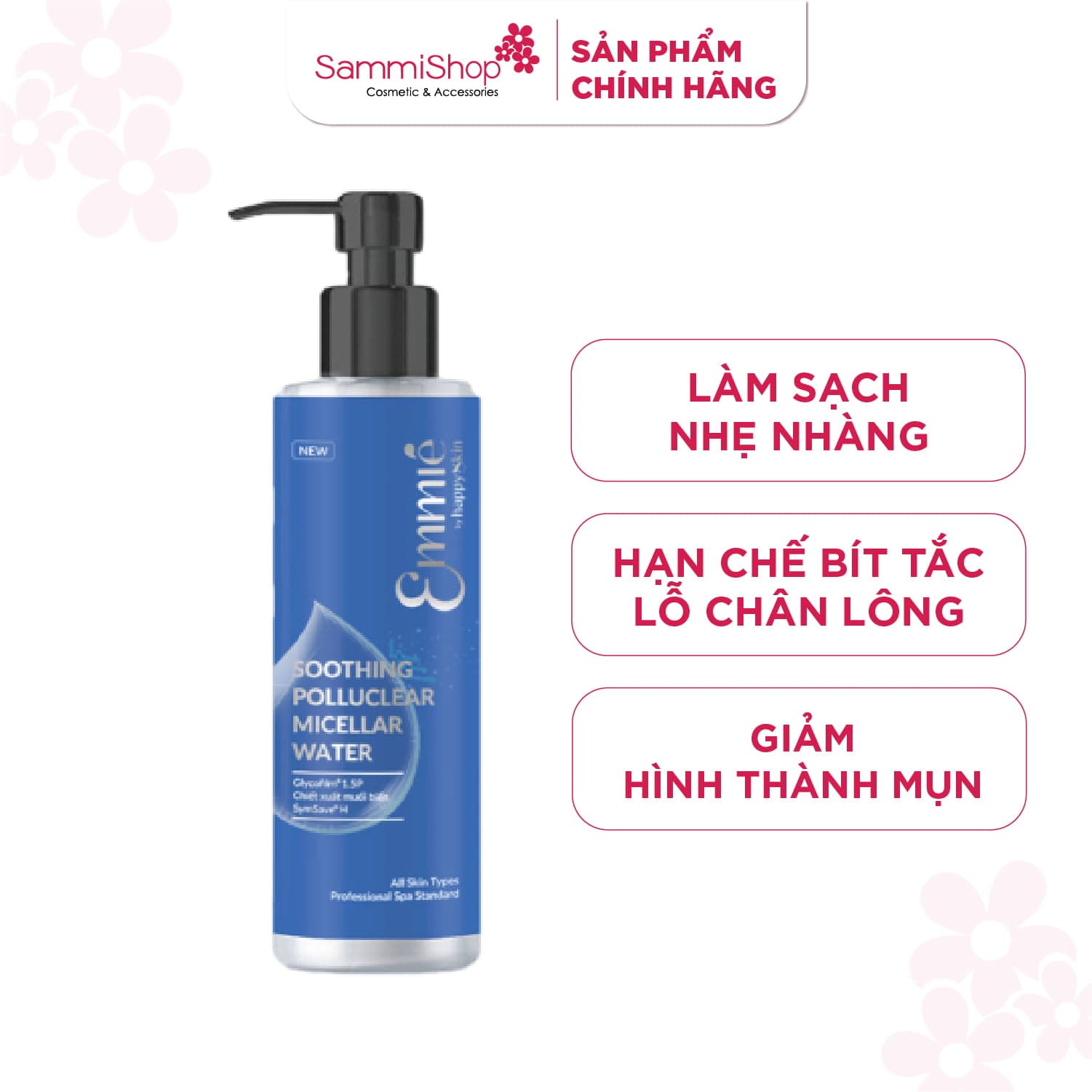 Emmie by Happyskin Nước Tẩy Trang Soothing Polluclear Micellar Water 220ml thumb 1