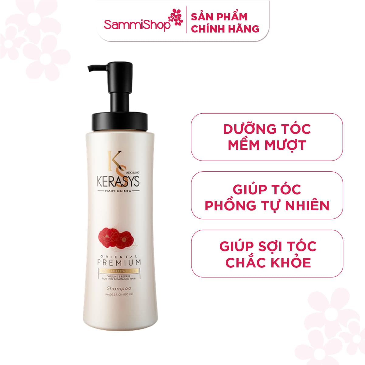 Aekyung Kerasys Dầu gội Premium Red Camellia EX Volumizing Repair Shampoo 600ml thumb 1