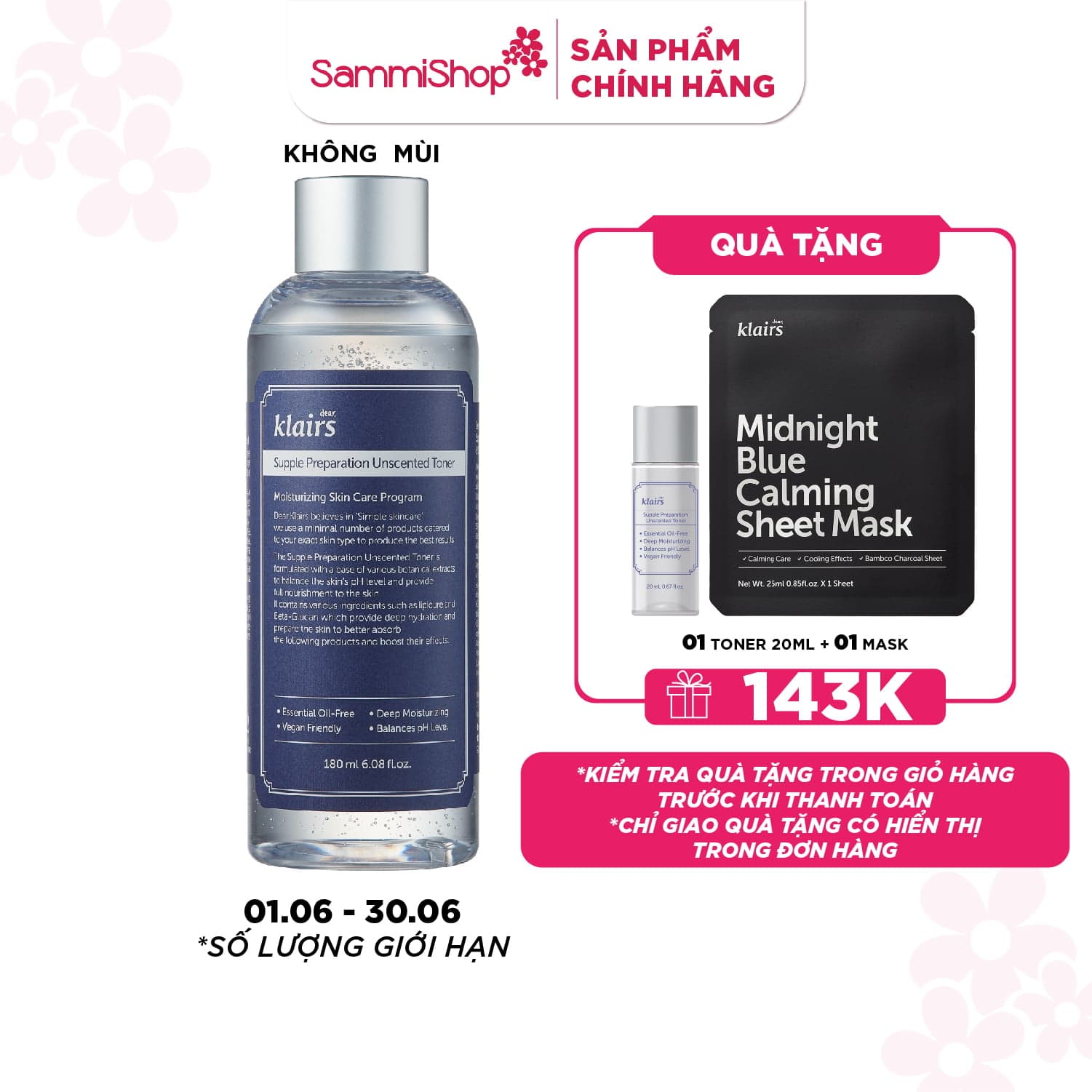 Dear, Klairs nước hoa hồng Supple Preparation Unscented Toner
