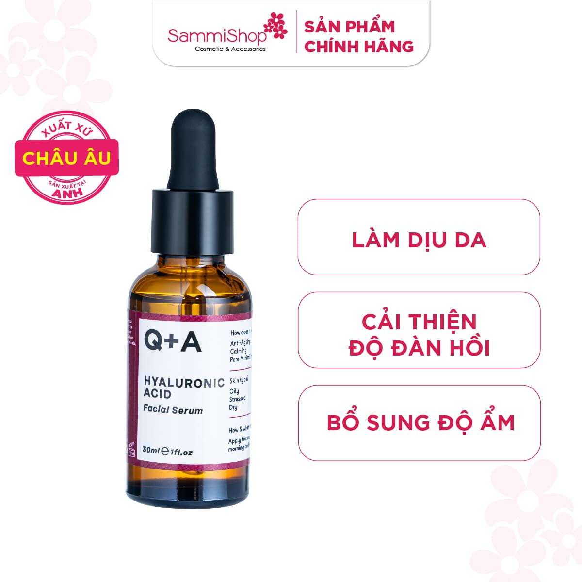Q+A Tinh chất Hyaluronic Acid Facial Serum 30ml thumb 2