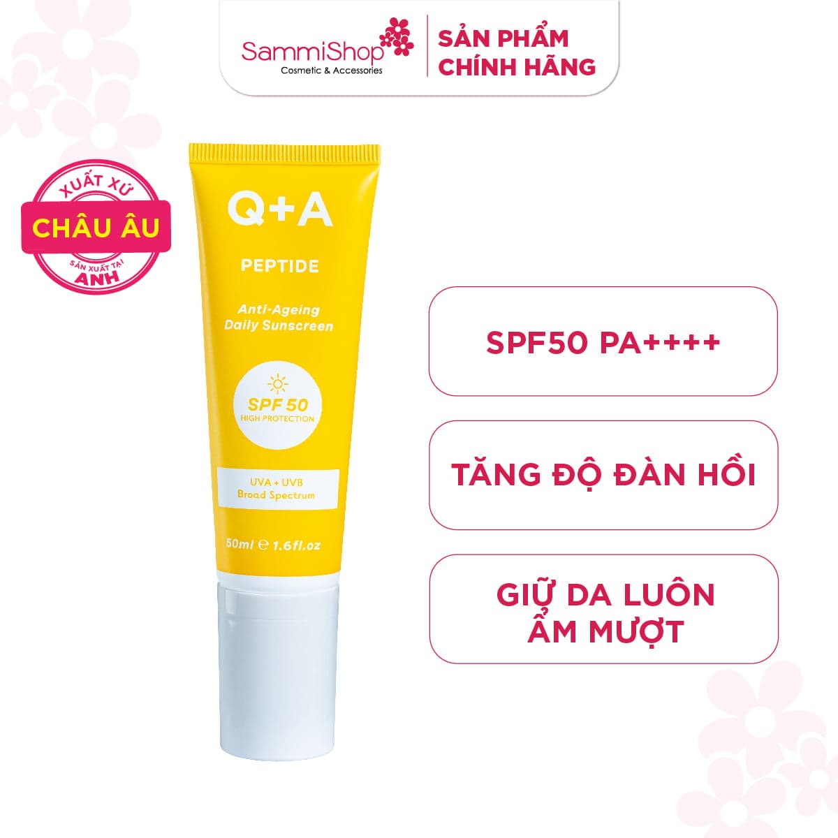 Q+A Kem chống nắng Peptide Anti-Ageing Daily Sunscreen 50ml thumb 2