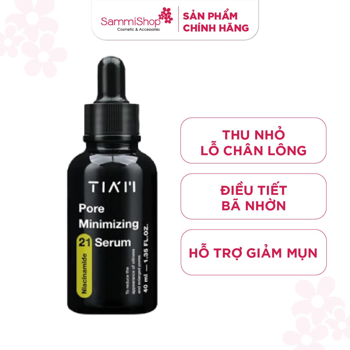 Tia'm Serum kiểm soát dầu nhờn, thu nhỏ lỗ chân lông Niacinamide Pore Mininmizing 21 thumb 1