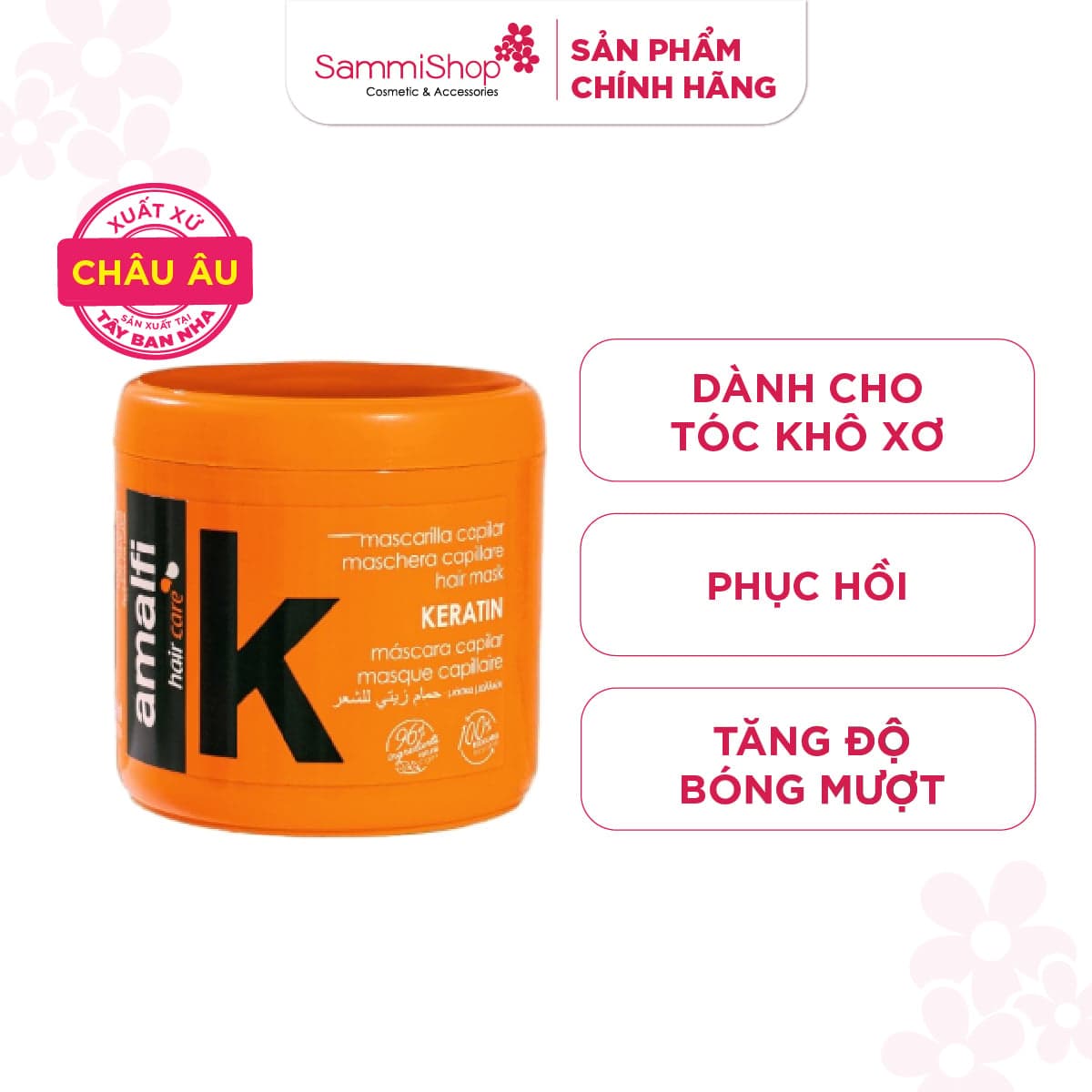 Amalfi Mặt nạ dưỡng tóc Keratin Hair Mask 500ml thumb 1