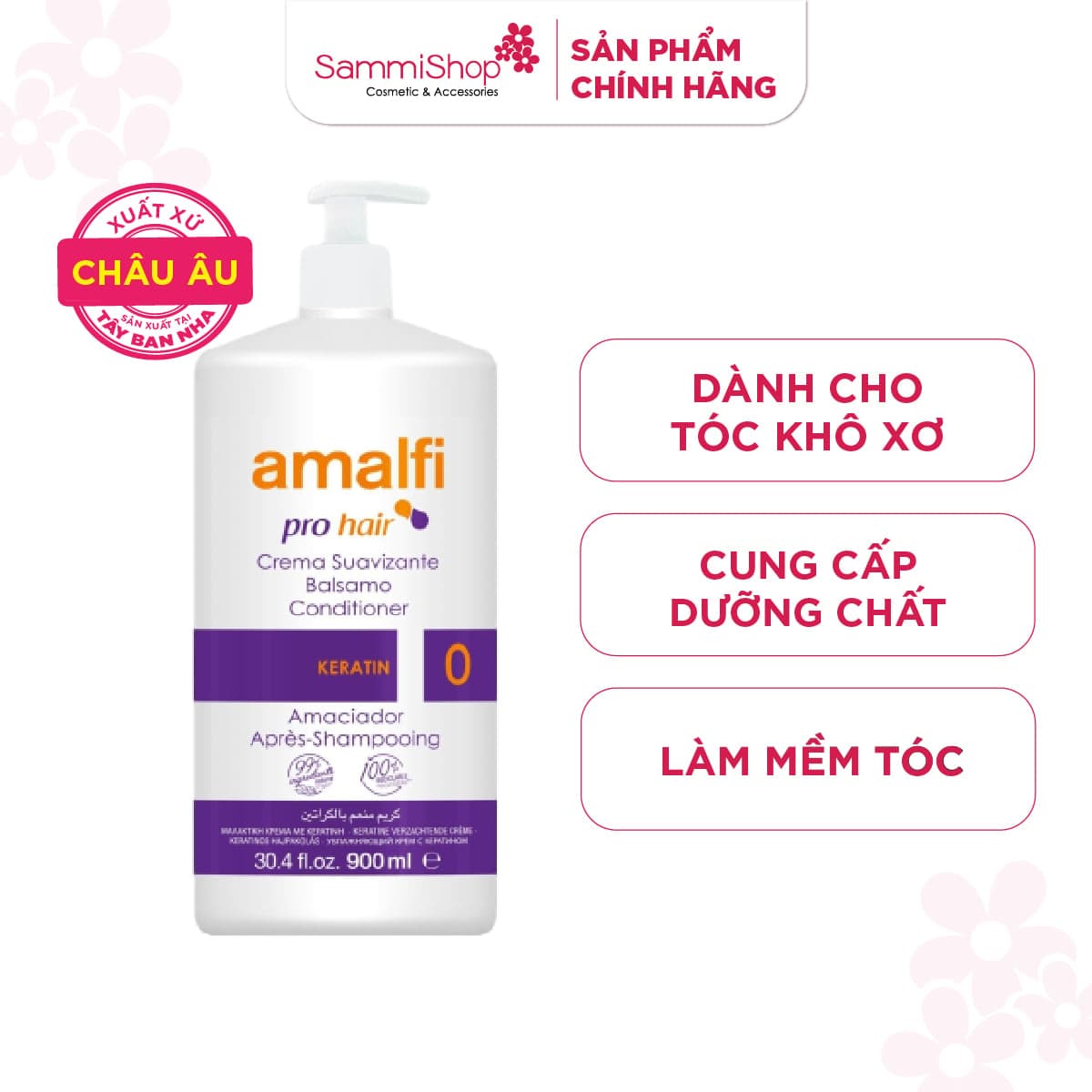 Amalfi Dầu xả Keratin Conditioner 900ml thumb 1