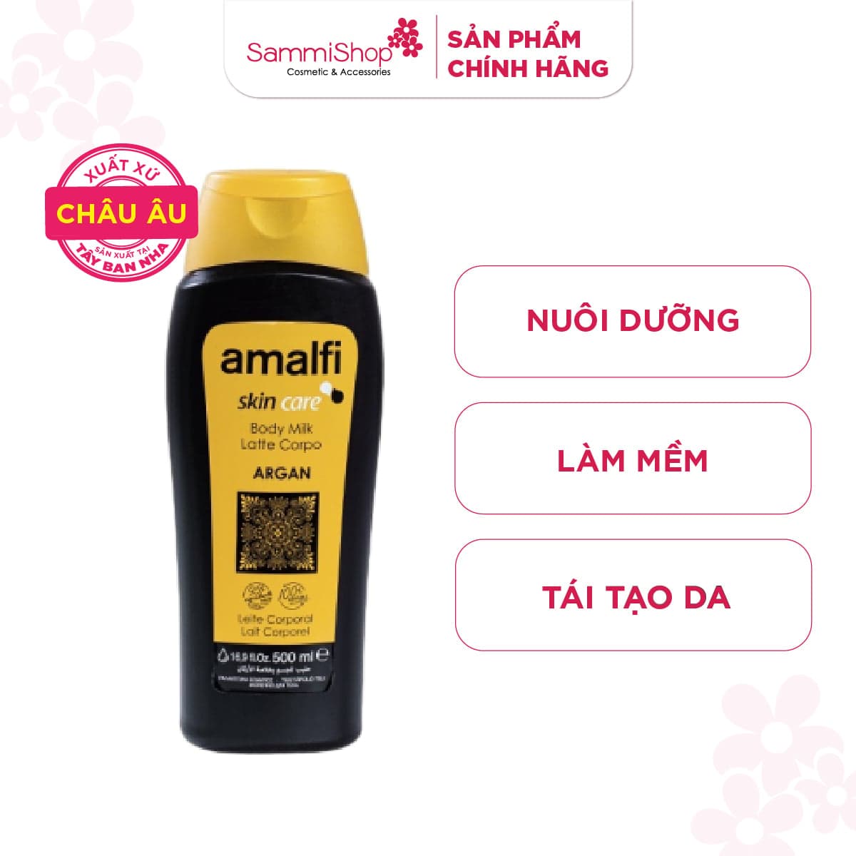 Amalfi Sữa dưỡng thể Argan Body Milk 500ml thumb 1
