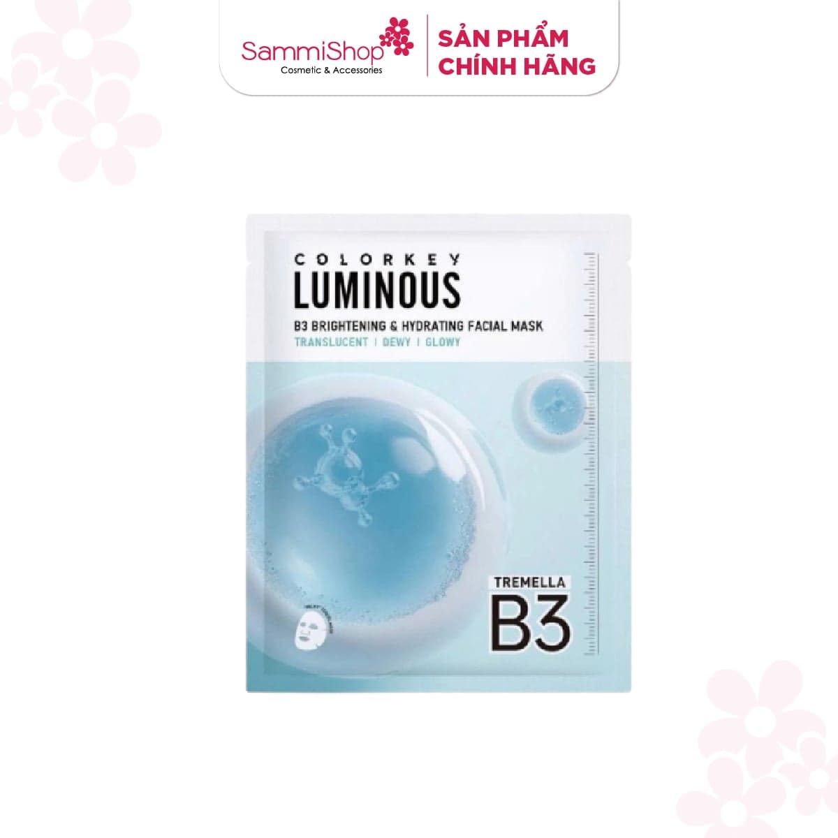 [HÀNG TẶNG KHÔNG BÁN] QT COLORKEY Mặt nạ giấy Luminous B3 Brightening & Hydrating Facial Mask 30ml