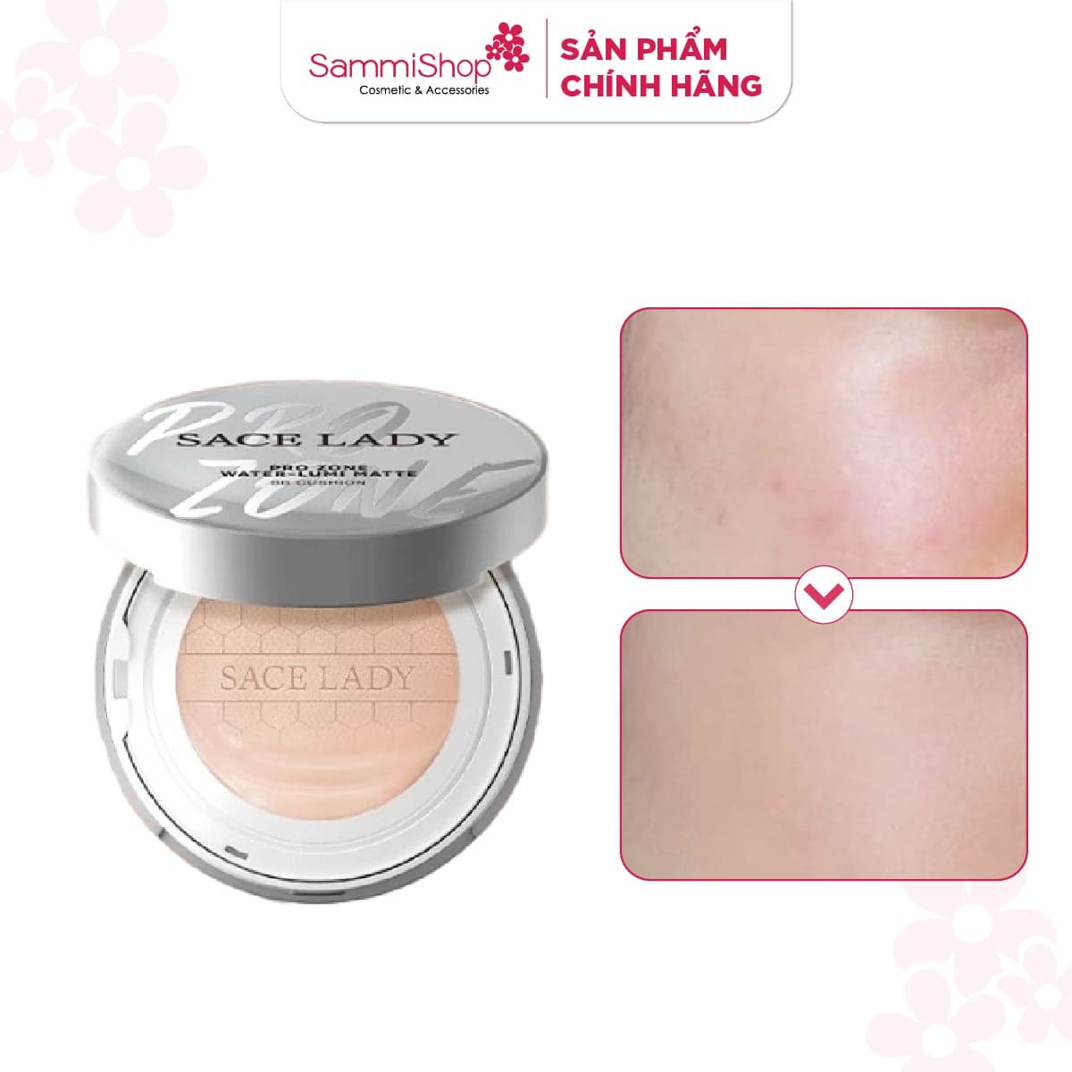 Sace Lady Phấn nước trang điểm Pro Zone 24hr Ultra Cover Matte BB Cushion 10g thumb 1