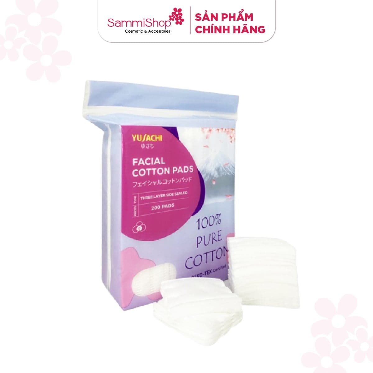 [HÀNG TẶNG KHÔNG BÁN] QT Yusachi Bông tẩy trang Facial Cotton Pads 200 miếng