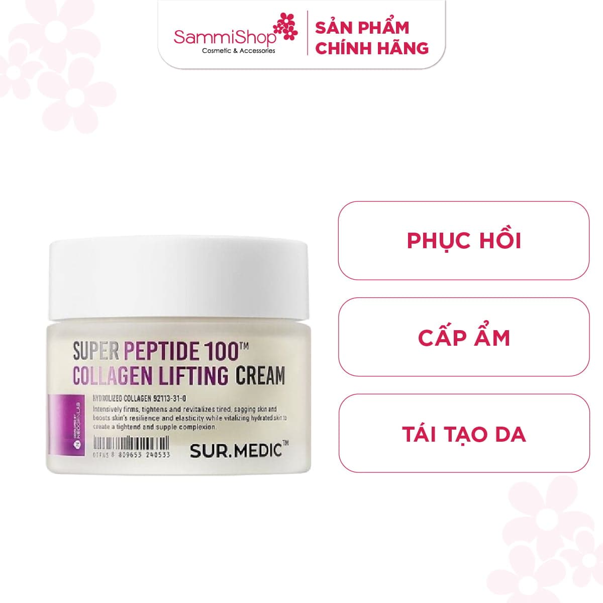 Sur.Medic+ Kem dưỡng Super Peptide 100Tm Collagen Lifting Cream 50ml thumb 2