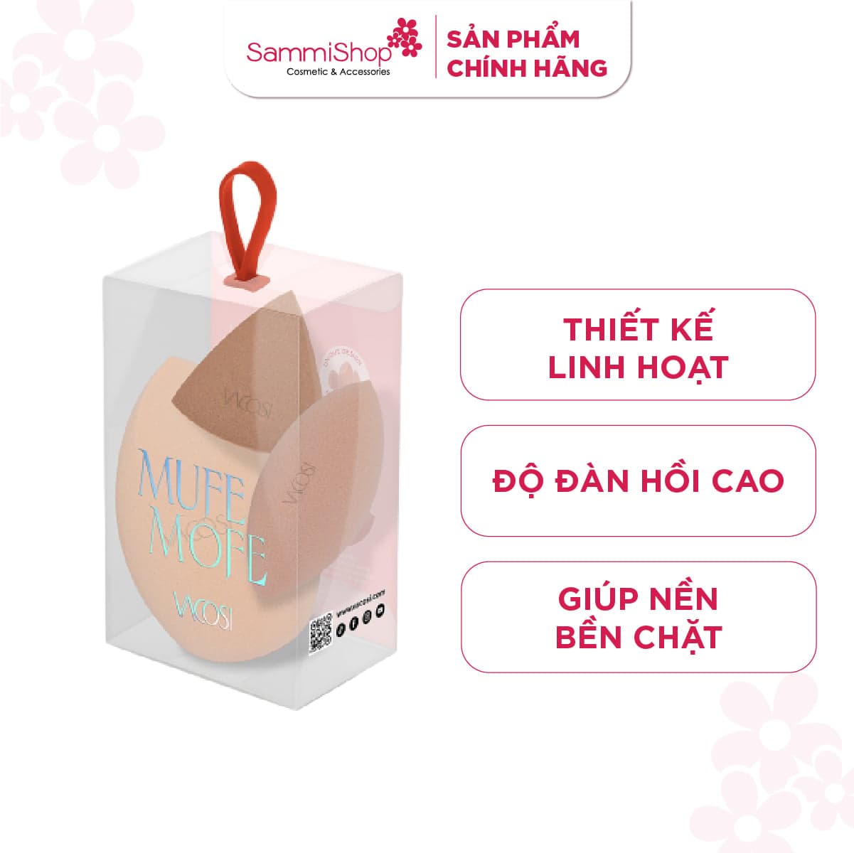 Vacosi Set 3 Bông Đa Diện Nâu Versatile Makeup Blender Set thumb 1