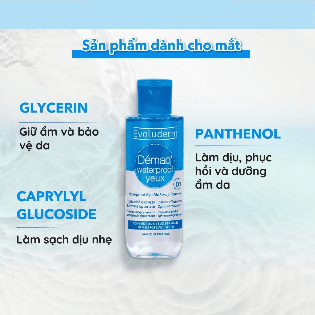 Evoluderm Nước tẩy trang mắt môi tác động kép 150ml thumb 2