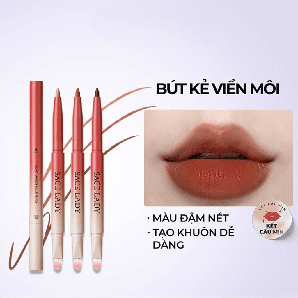 Sace Lady Chì kẻ viền môi Velvet Mousse Multi Pencil 0.2g thumb 8