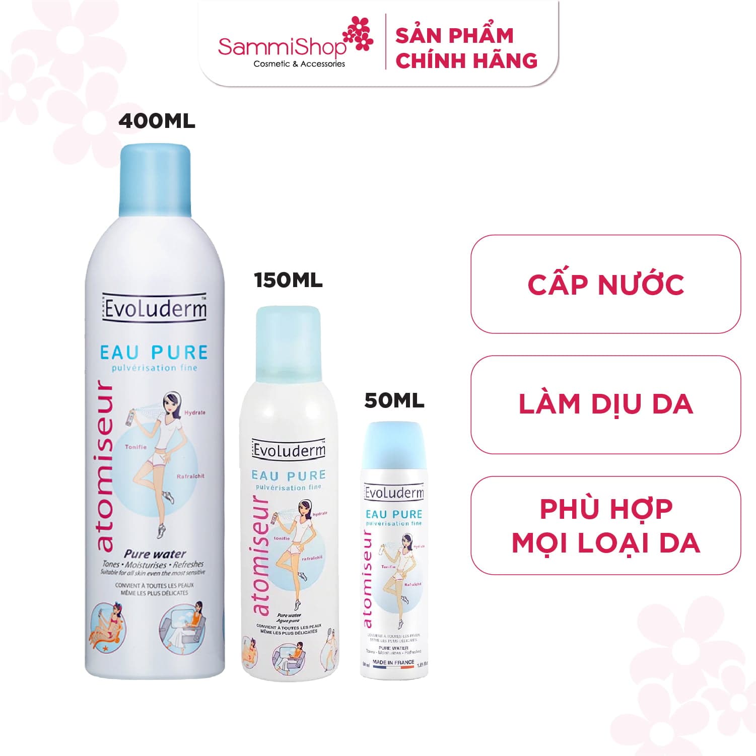 Evoluderm Xịt khoáng Pure Water thumb 1