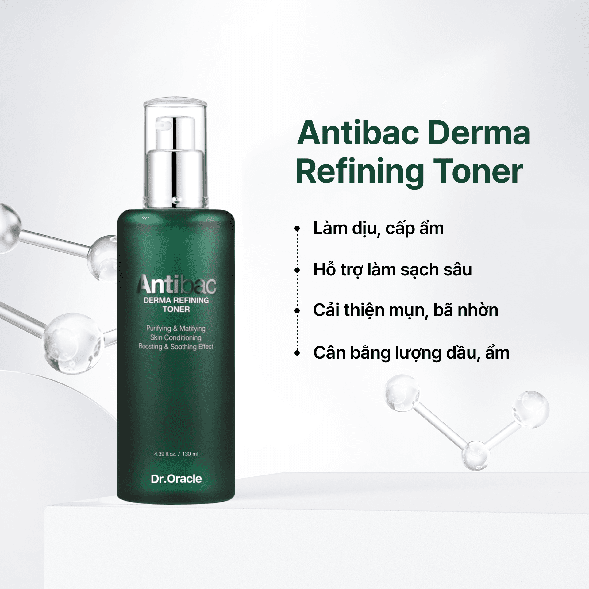 Dr.Oracle Nước hoa hồng Antibac Derma Refining Toner 130ml thumb 5