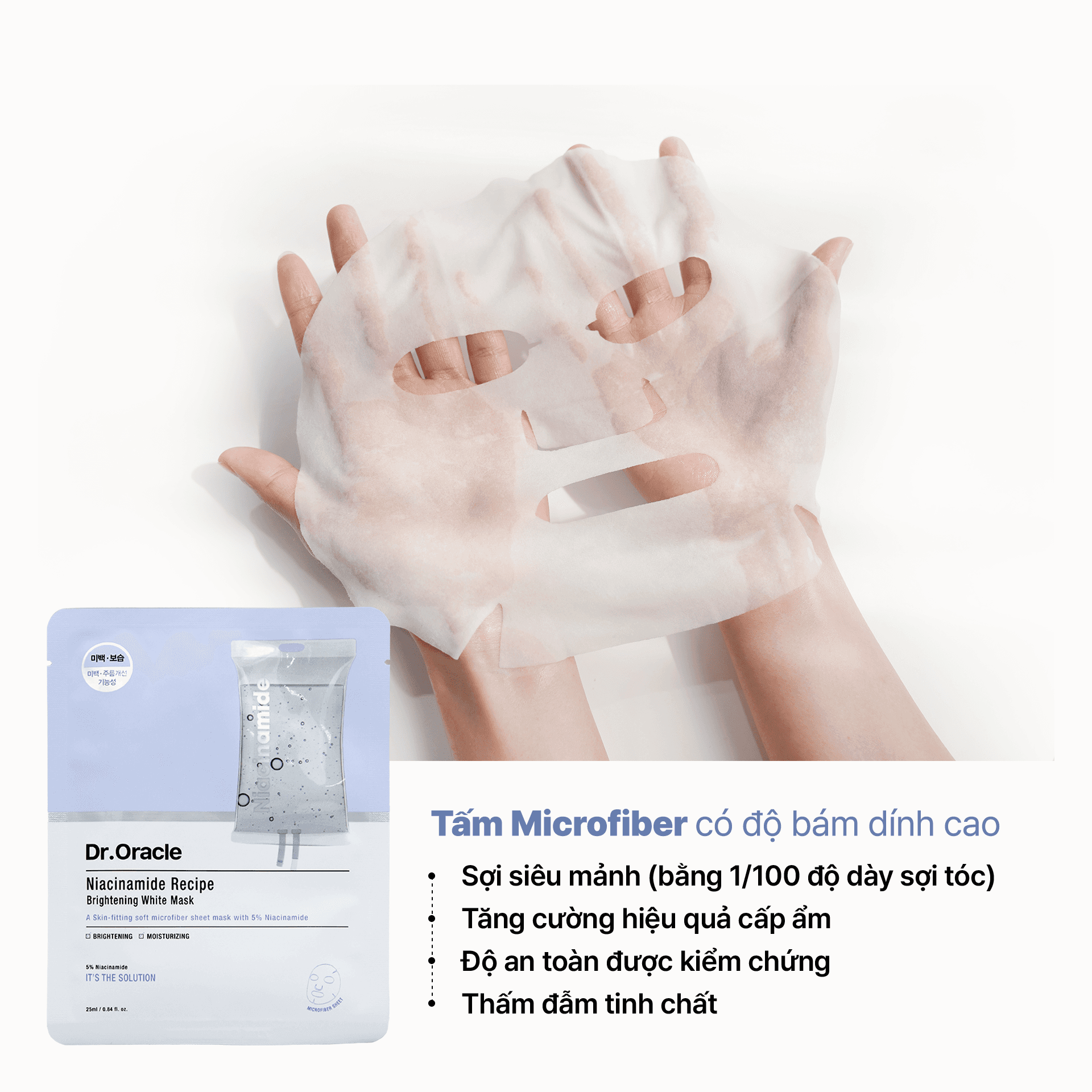 Dr.Oracle Mặt nạ Niacinamide Recipe Brightening White Mask 25ml thumb 2