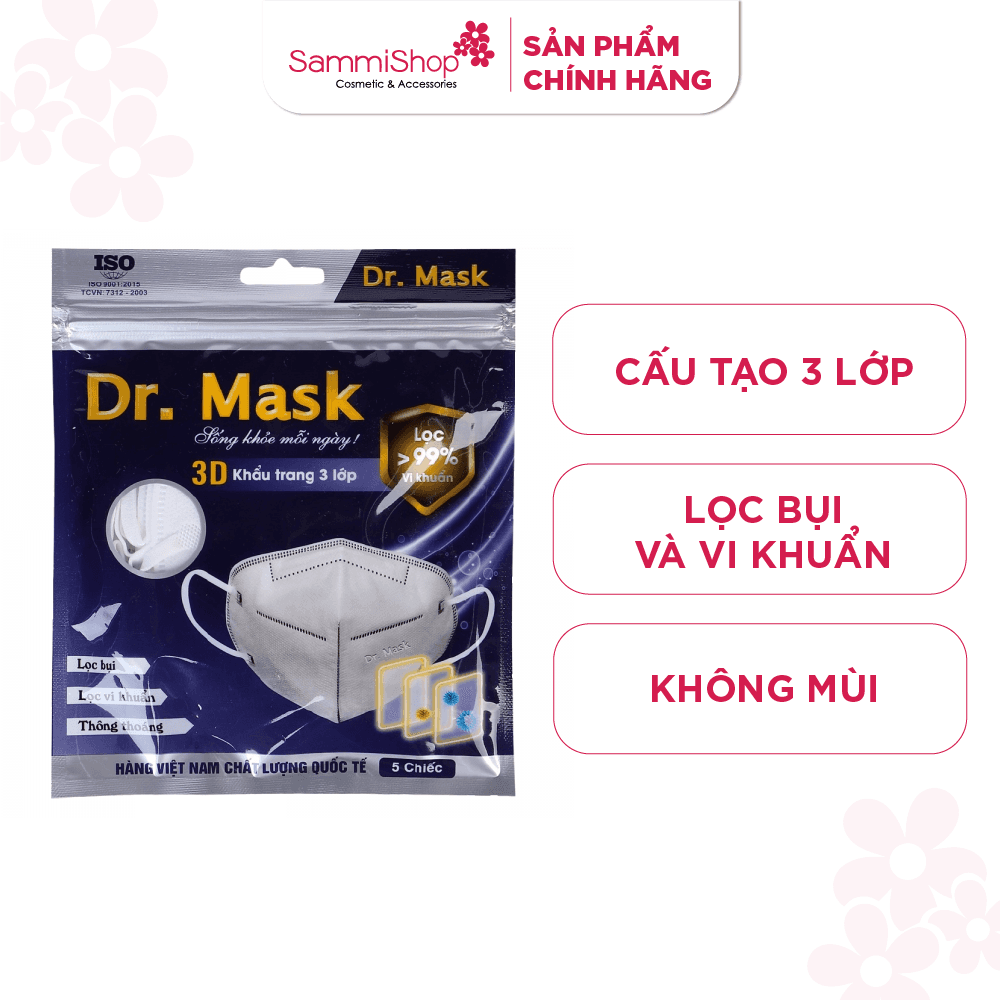 Dr.Mask Túi Khẩu trang 3 lớp 3DS1 5 chiếc thumb 3