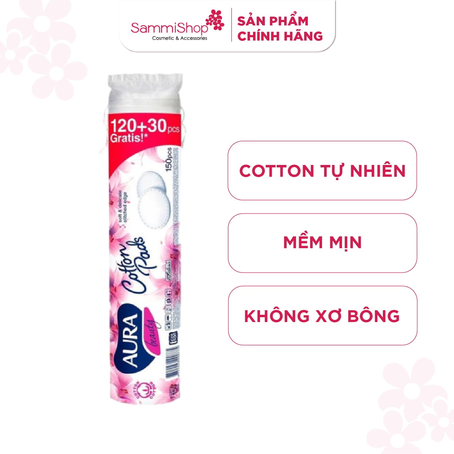 Aura Beauty Bông tẩy trang 120 +30 miếng thumb 1