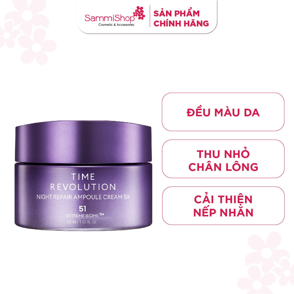 Missha Kem dưỡng da Time Revolution Night Repair Ampoule Cream 5X 50ml thumb 4