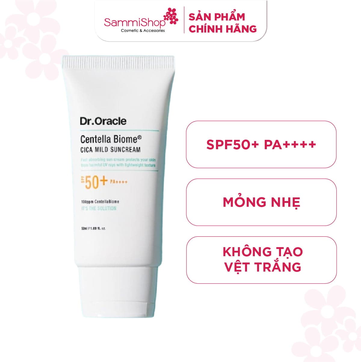 Dr.Oracle Kem chống nắng Centella Biome Cica Mild Suncream 50ml thumb 2