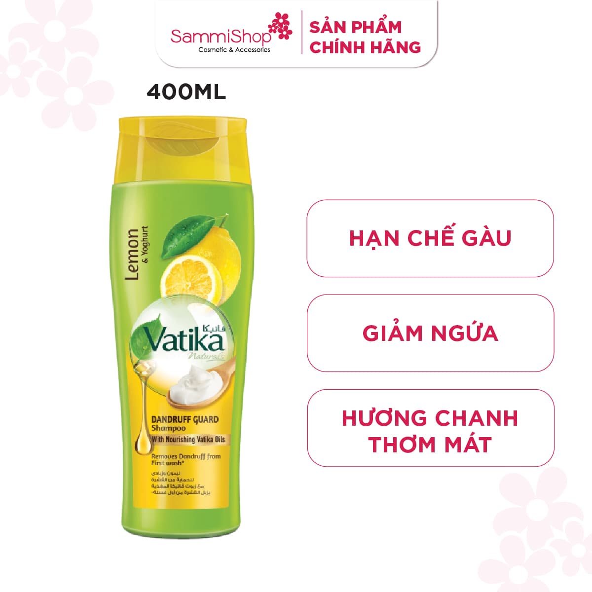 Vatika Naturals Dandruff Guard Shampoo Lemon & Yoghurt thumb 3