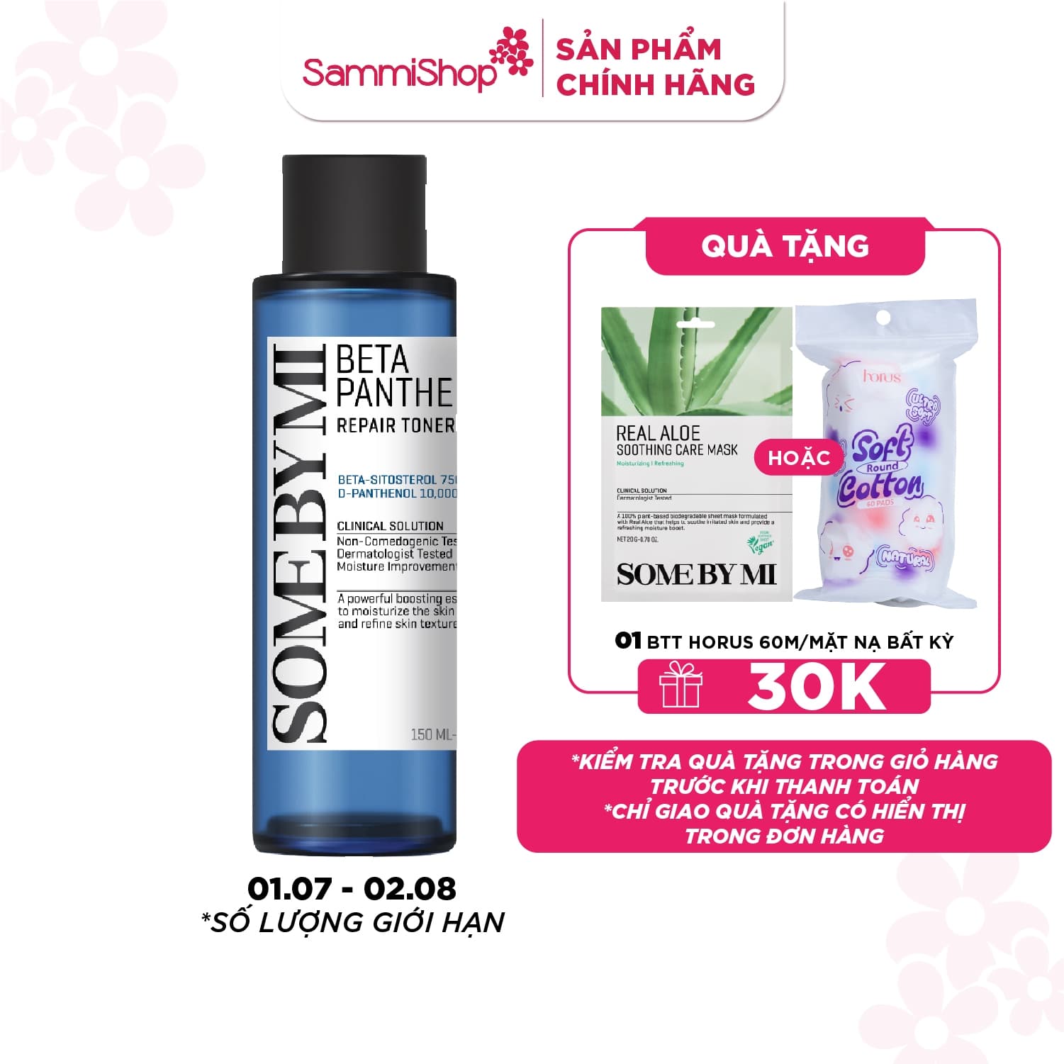 Some By Mi Nước hoa hồng Beta Panthenol Repair Toner 150ml thumb 1