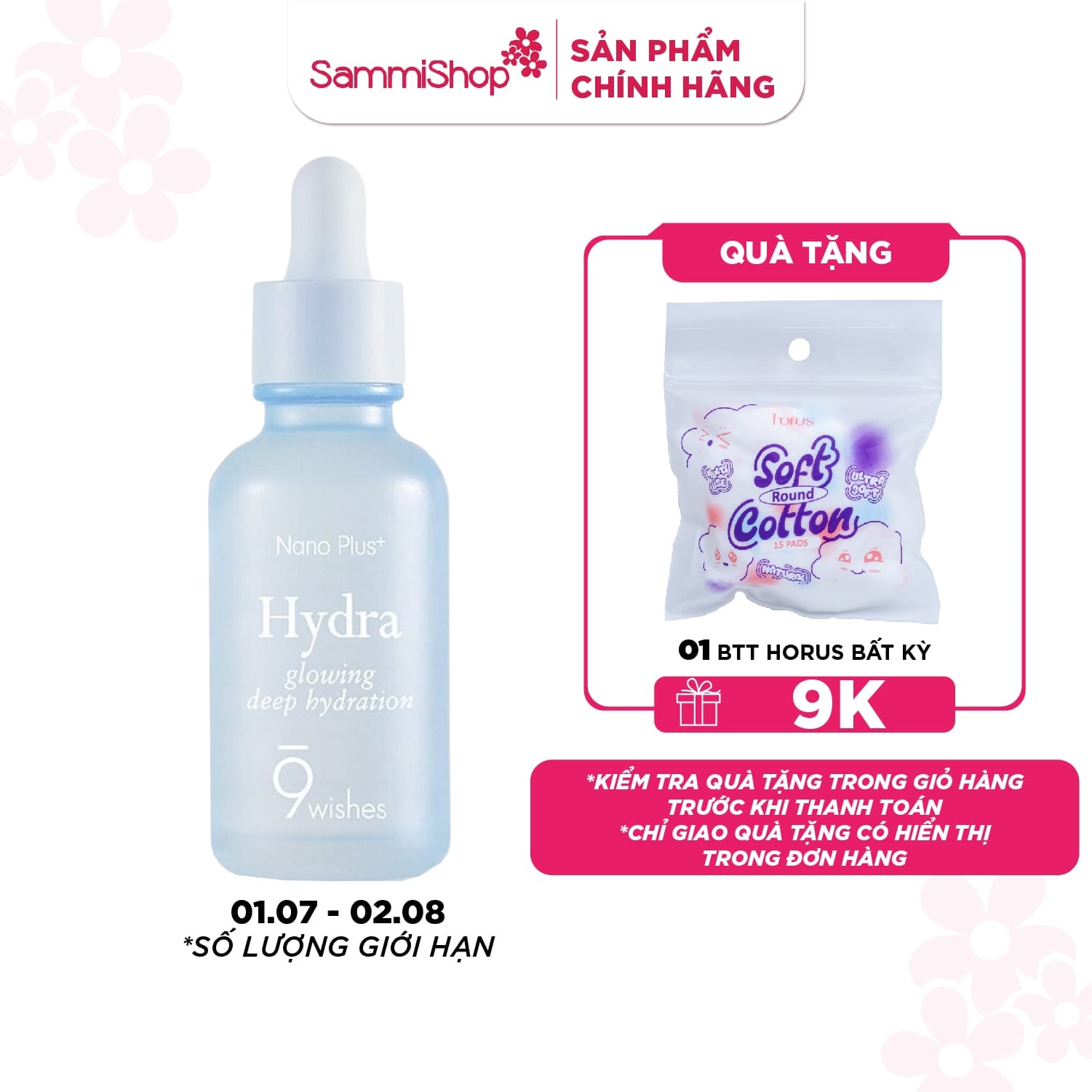 9 Wishes Tinh chất Hydra Ampule Nano Plus+ 30ml