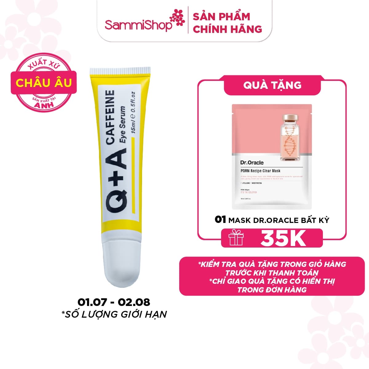 Q+A Tinh chất Caffeine Eye Serum 15ml thumb 1