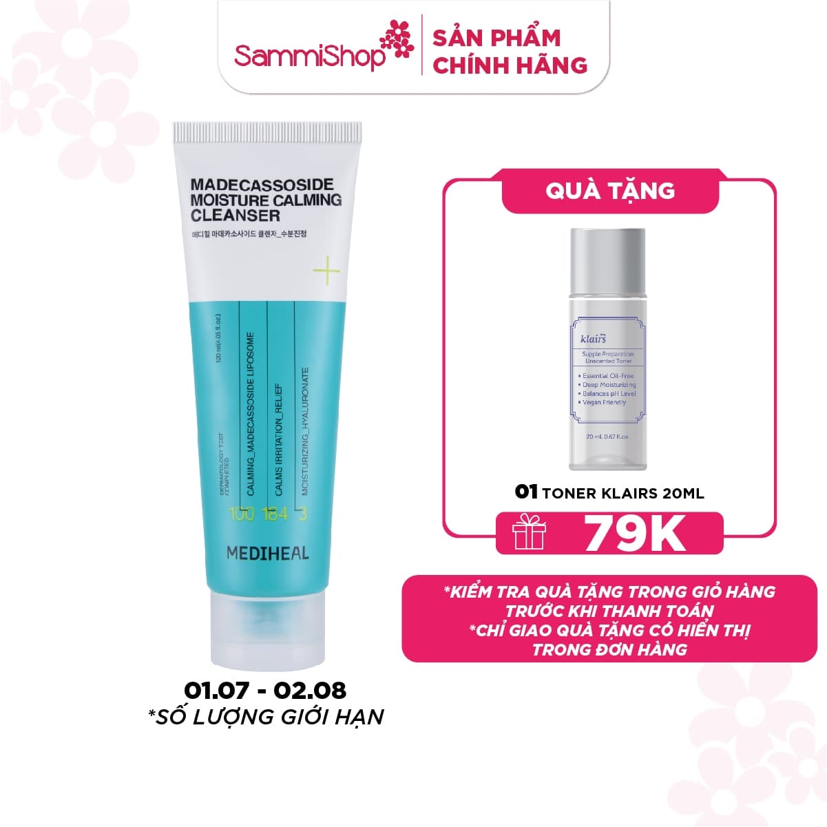 Mediheal Sữa rửa mặt Madecassoside Cleanser Moisture Calming 120ml thumb 1