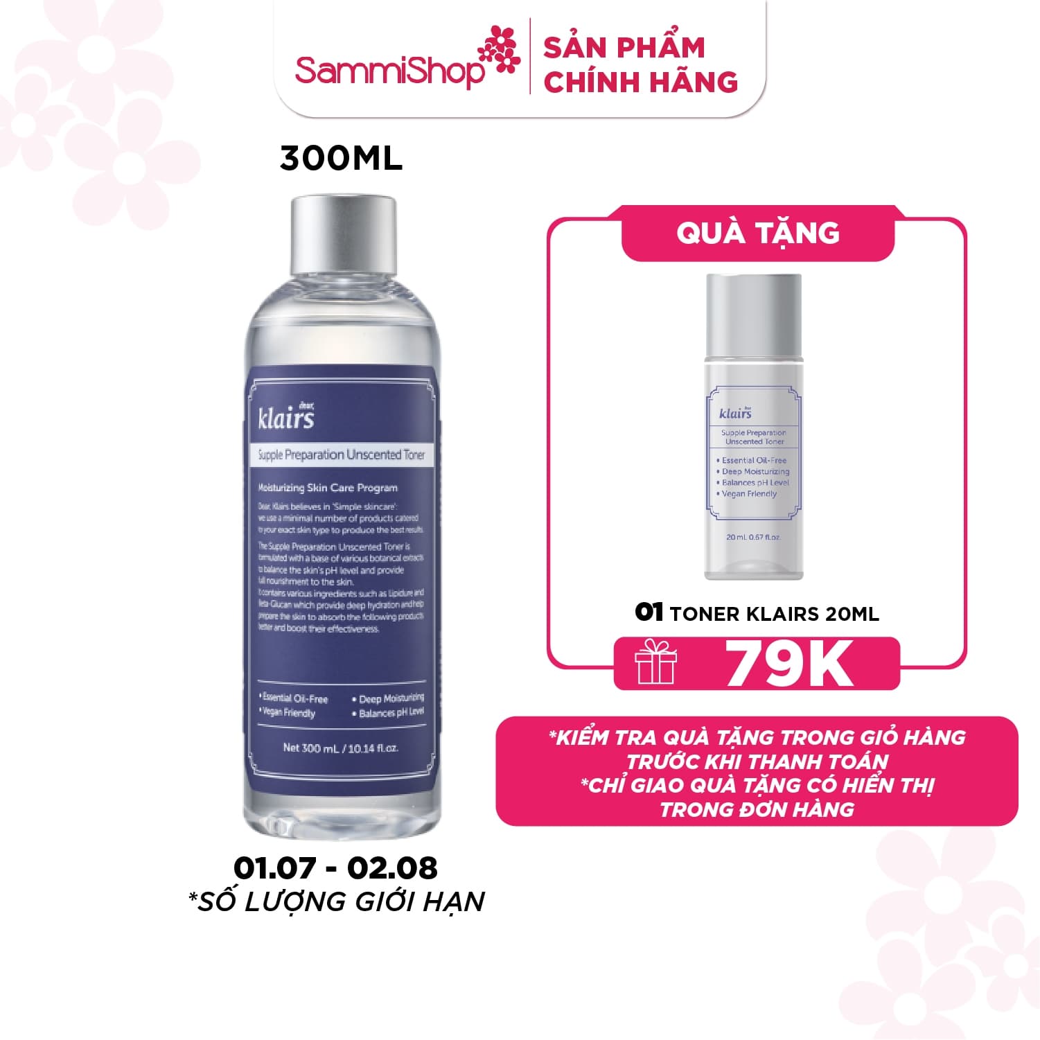 Dear, Klairs nước hoa hồng Supple Preparation Unscented Toner