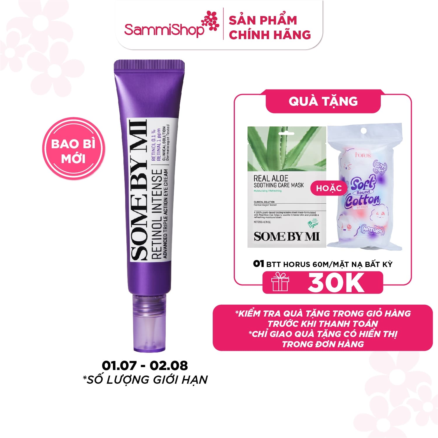 Some By Mi Kem dưỡng mắt Retinol Intense Advanced Triple Action Eye Cream 30ml thumb 7