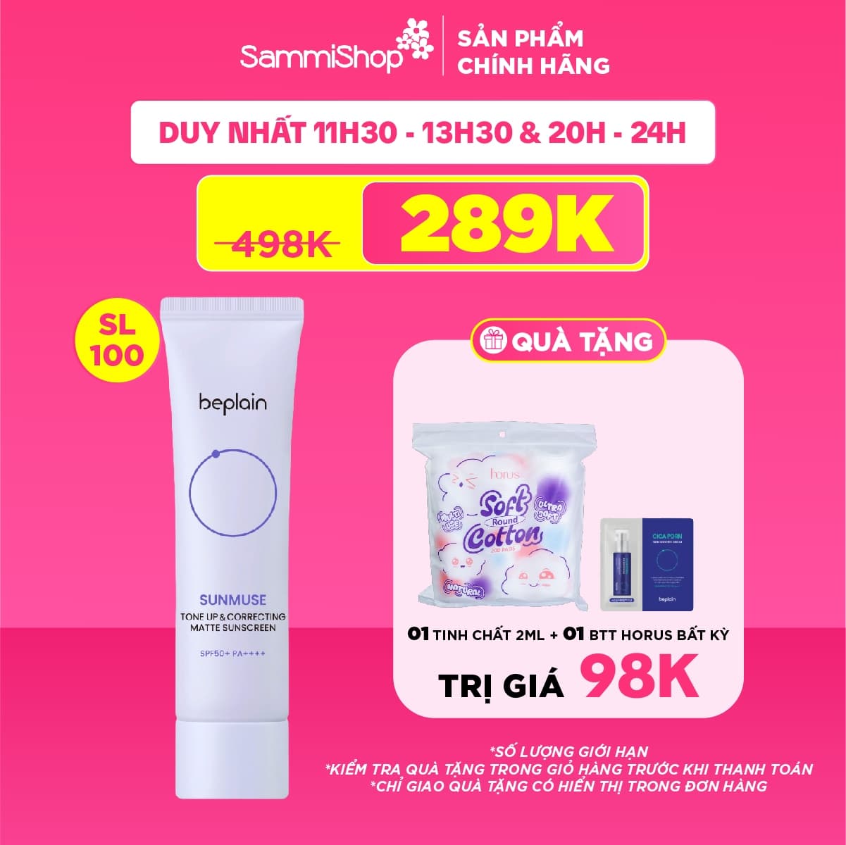 FS8  Beplain Kem chống nắng Sunmuse Tone Up & Correcting Matte Sunscreen 50ml thumb 1